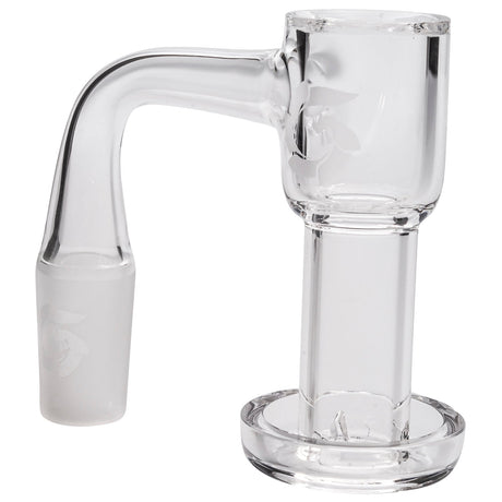 Glasshouse Mini Quartz Terp Vacuum Kit side view, 14mm male joint, clear quartz banger