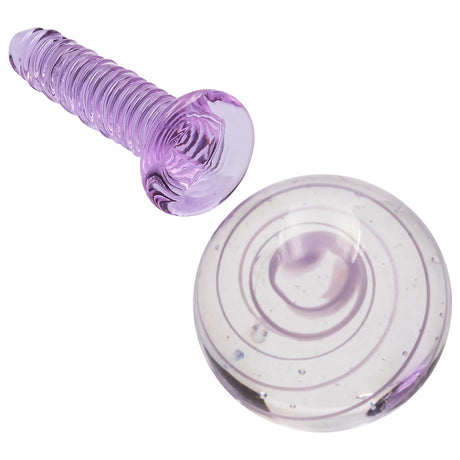 Glasshouse Purple Terp Kit with Carb Cap and Dabber, Borosilicate Glass, Top View