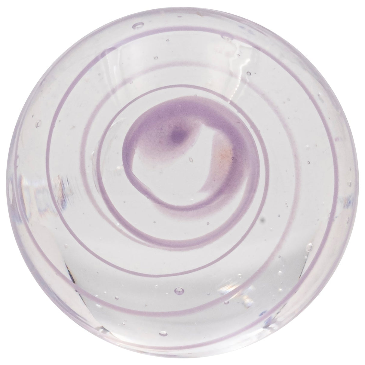 Glasshouse Purple Terp Kit Carb Cap, Top View, Borosilicate Glass with Swirl Design
