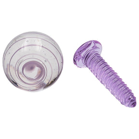 Glasshouse Purple Terp Kit with Borosilicate Glass Carb Cap and Dabber on White Background