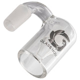 Glasshouse Quartz Reclaim Kit angle view with 2x silicone dish for dab rigs, 90-degree male joint
