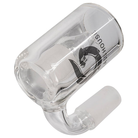 Glasshouse Quartz Reclaim Kit at 90-degree angle with 2x Silicone Dishes, 14mm Male Joint