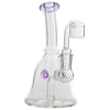 Glassic Bell Rig with Amethyst Marble, Clear Borosilicate Glass, Front View
