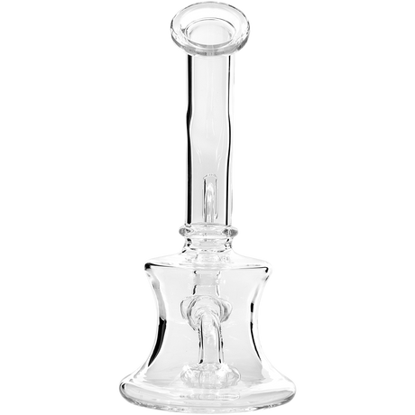 Glassic Bent Neck Travel Size Rig with Banger, Clear Borosilicate Glass, 7.5" Showerhead Percolator