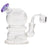 Glassic Compact Globe Banger Hanger Dab Rig in Amethyst, 90 Degree Joint, Side View