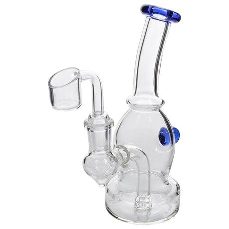 Glassic Curved Body Dab Rig with Azul Colored Accents and Banger Hanger Design