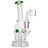 Glassic Curved Body Dab Rig with Jade Accents, Banger Hanger Design, Front View