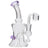 Glassic Marble-Studded Dab Rig with Amethyst Accents and Banger Hanger, Front View