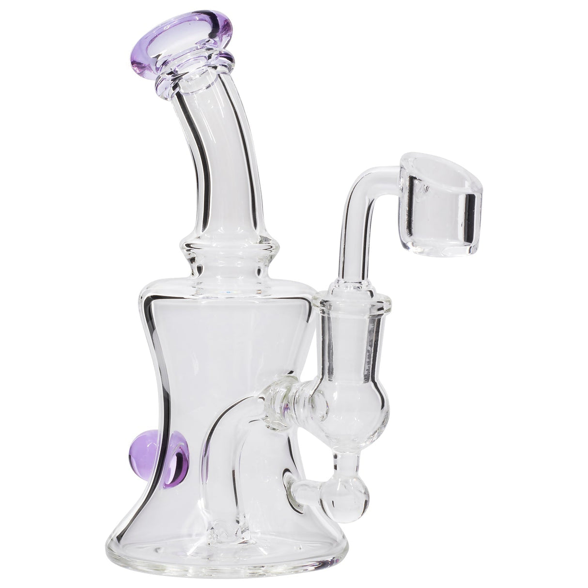 Glassic Marble-Studded Dab Rig with Colored Accents