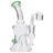 Glassic Marble-Studded Dab Rig with Jade Accents, Compact Design, Front View on White Background
