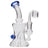 Glassic Marble-Studded Dab Rig with Sapphire Accents and Banger Hanger Design