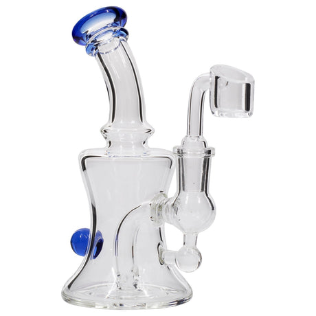 Glassic Marble-Studded Dab Rig with Sapphire Accents and Banger Hanger Design