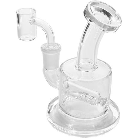 Glassic Mini Inline Dab Rig - Compact Borosilicate Glass with Banger Hanger Design