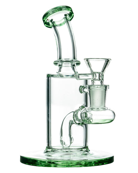 Glassic "Sidekick" Dab Rig with green base and mouthpiece, compact design, for concentrates