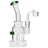 Glassic Stacked-Cake Dab Rig with Emerald Accents, 90 Degree Joint, Front View on White Background