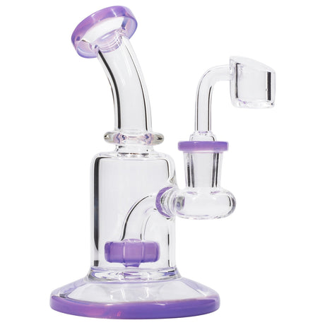 Glassic "Spritz" 6.5" Dab Rig with Amethyst Color Shower-head Perc, 90 Degree Joint