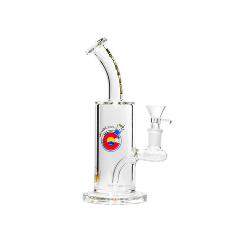 GlassLab 303 8" Banger Hanger with Mini Wheel Percolator - Front View on White Background