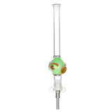 6.25" Glow in the Dark Dab Straw with 10mm Female Joint, Front View on White Background