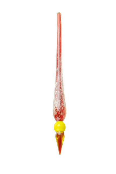 6" Assorted Colors Glow in the Dark Pyrex Glass Dabber Tool for concentrates, front view