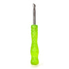 Glow in the Dark Yellow Resin Handle Dab Tool from The Stash Shack, front view on white background