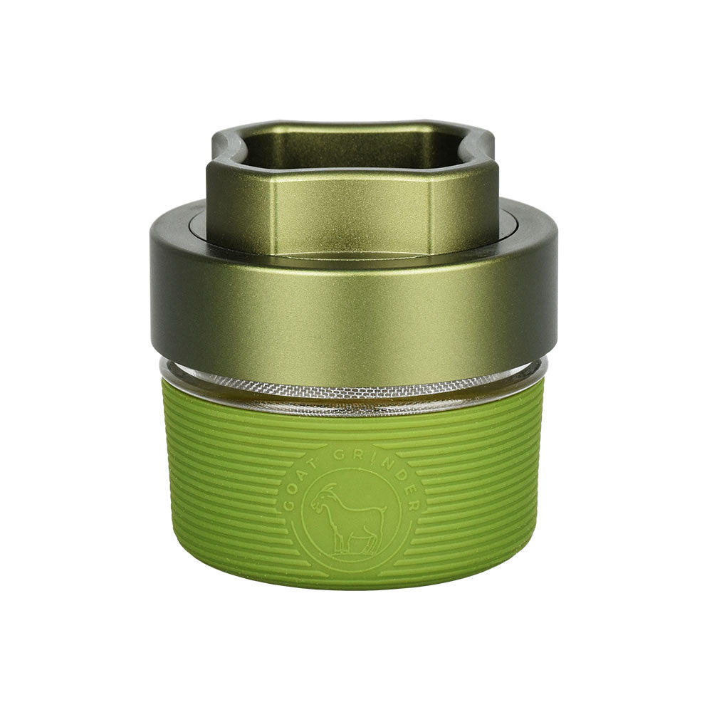 GOAT AITH v.1 Herb Grinder in Plant Green with 4-Part Metal Construction - Front View