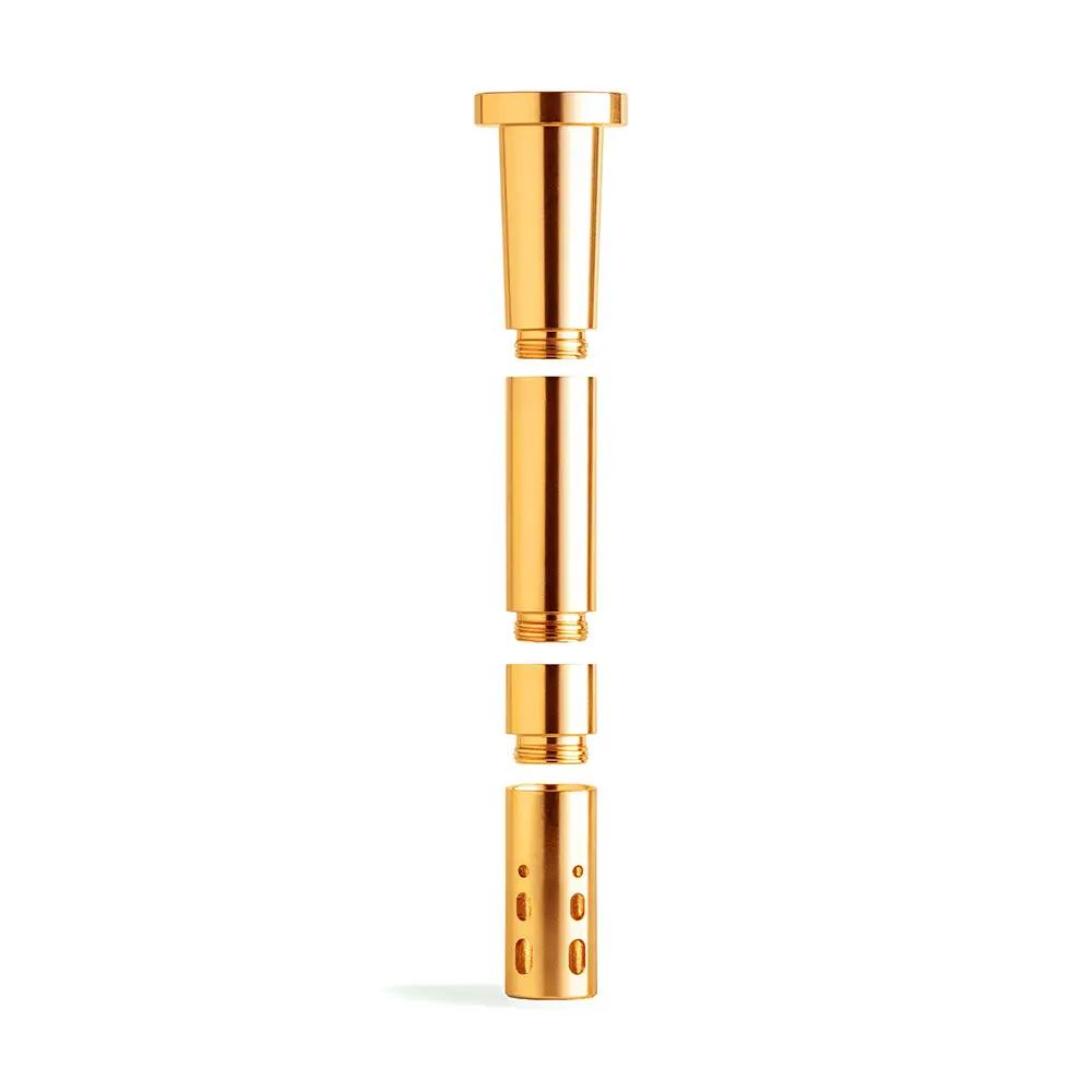 Chill Steel Pipes Gold Aluminum Downstem, Durable & Unbreakable, Front View