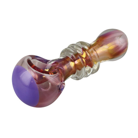 Gold Fumed Glass Spoon Pipe - Jetson with Heavy Wall Borosilicate Glass, 4.75" size, Side View