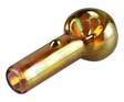 Gold Fumed Borosilicate Glass Hand Pipe, 3-inch Spoon Design, Compact for Easy Travel