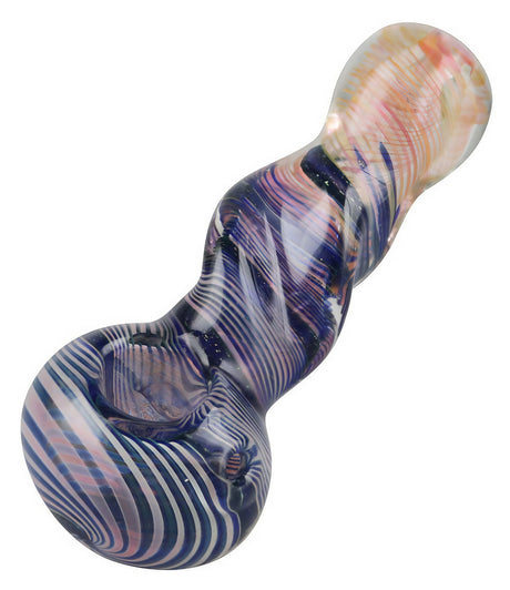 Gold Fumed Borosilicate Glass Hand Pipe - 3.5" with Intricate Inside Out Design