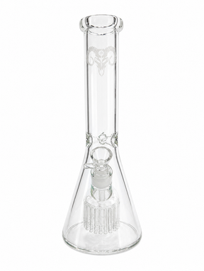 Golden Goat glass beaker bong with built-in tree percolator and ice pinch