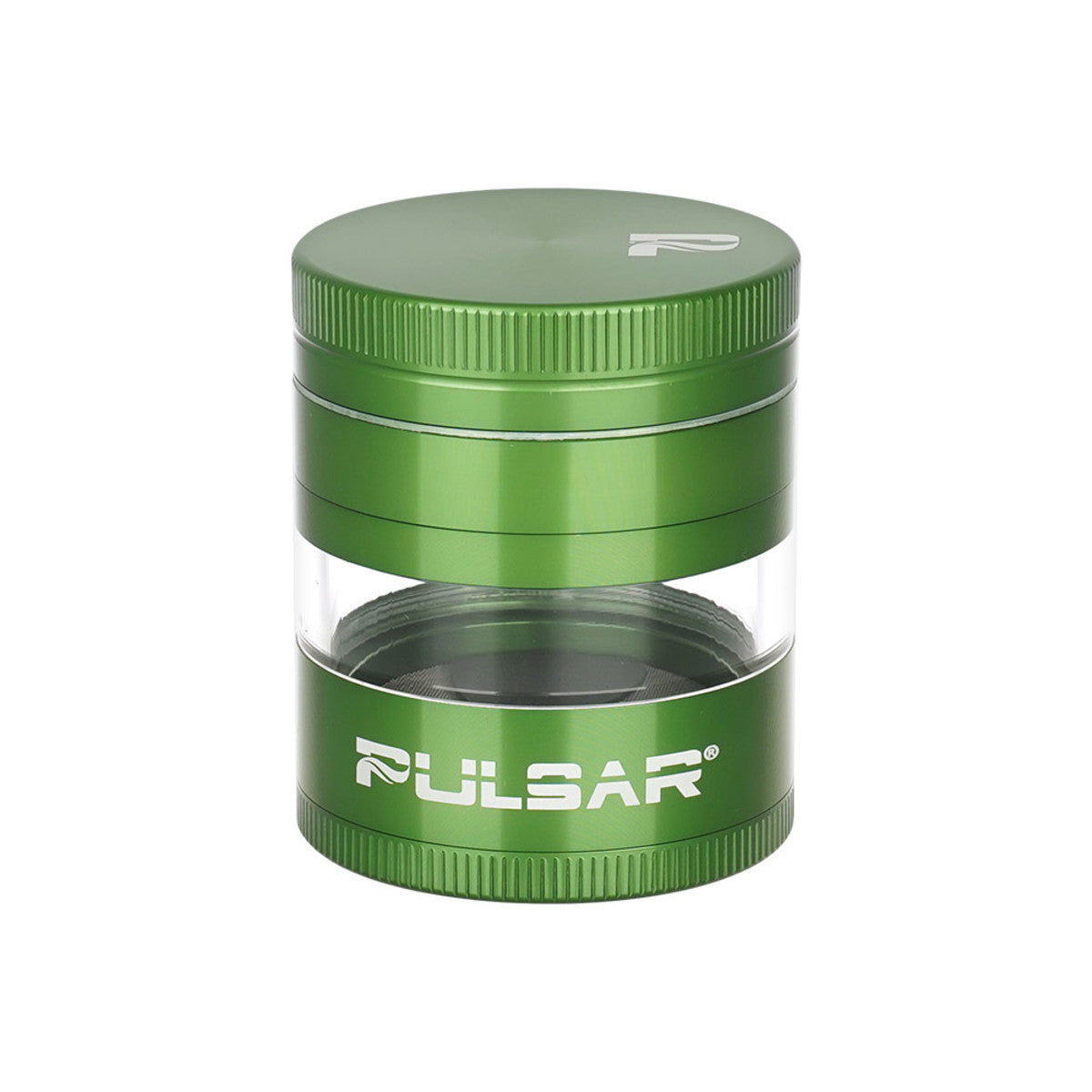 Pulsar Solid Top Side Window Grinder in Green, 4-Piece Aluminum, 2.5" Diameter