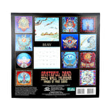 Grateful Dead 2024 Wall Calendar back view featuring vibrant artwork by Mike DuBois
