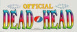 Grateful Dead "Official Dead Head" colorful sticker, size 2.5" x 5.75", front view on white background