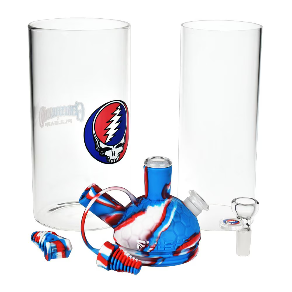 Grateful Dead x Pulsar Silicone & Glass Gravity Water Pipe | 11" | 14mm F