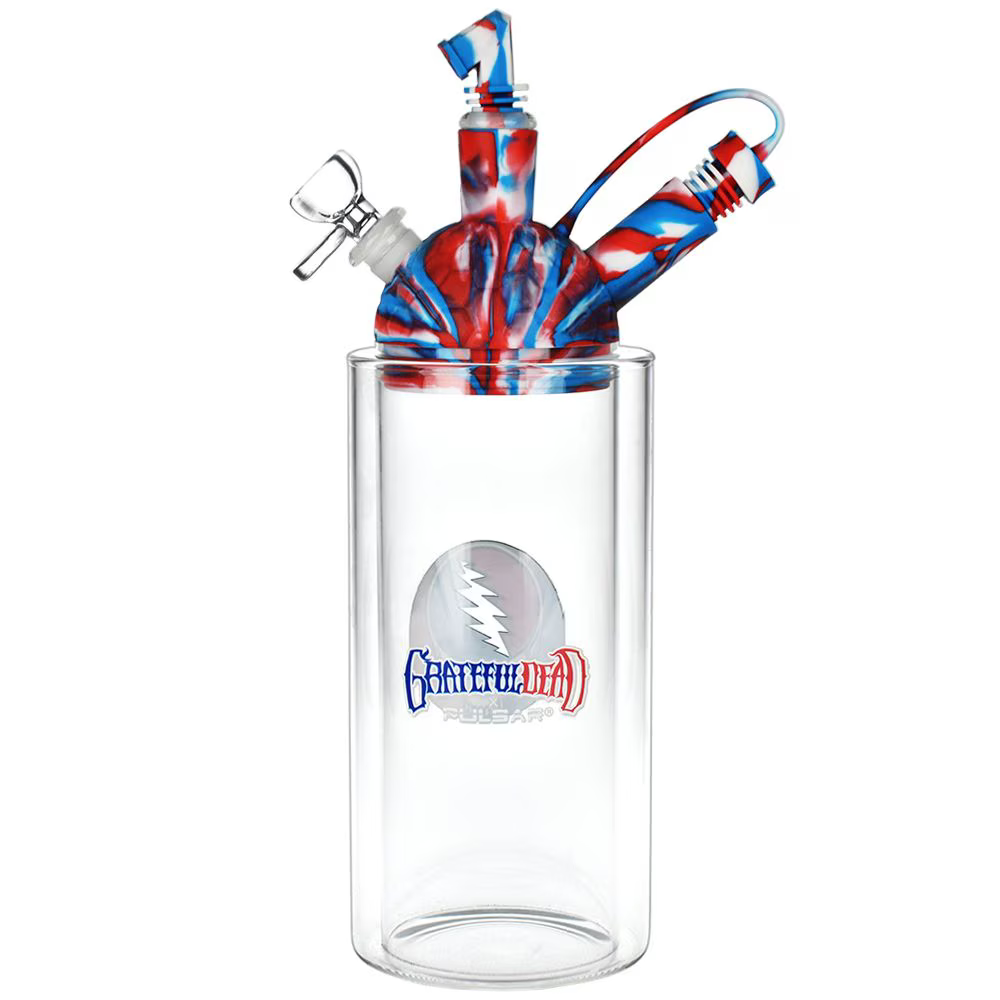 Grateful Dead x Pulsar Silicone & Glass Gravity Water Pipe | 11" | 14mm F