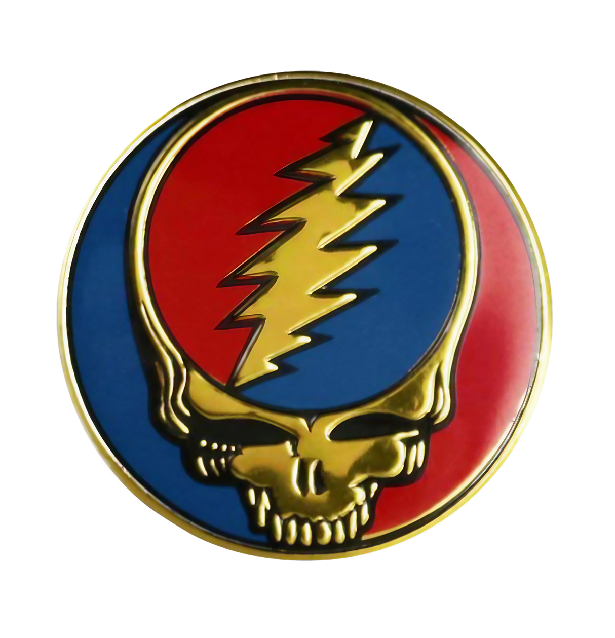 Grateful Dead "Steal Your Face" 1" Metal Sticker with Vibrant Colors