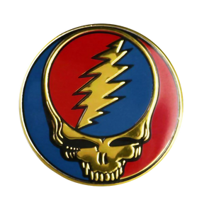 Grateful Dead "Steal Your Face" 1" Metal Sticker with Vibrant Colors