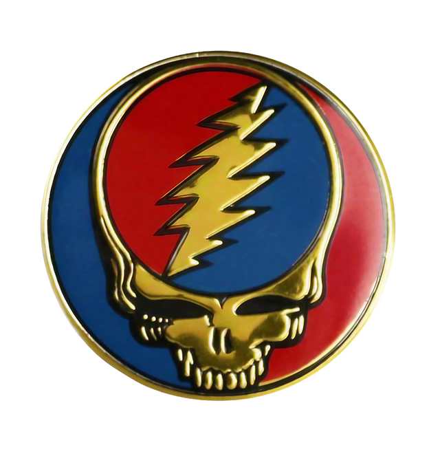 Grateful Dead "Steal Your Face" 1" Metal Sticker with Vibrant Colors