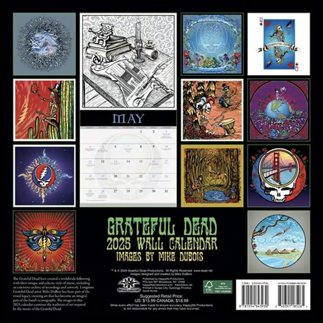 Grateful Dead 2025 Wall Calendar | 12" x 12"