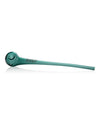 GRAV 10" Gandalf Hand Pipe in Lake Green, Borosilicate Glass, Side View on White Background