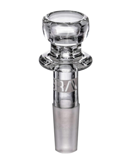 GRAV 10mm Cup Bowl for Bongs, Clear Borosilicate Glass, Front View on White Background