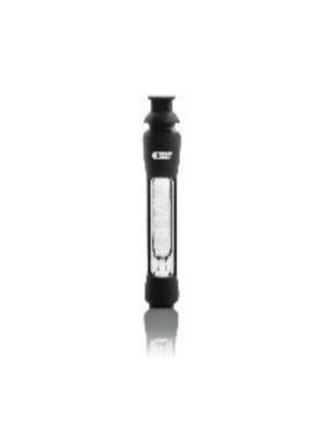 GRAV 12mm Taster with Silicone Skin in Black, Front View, Portable Design for Dry Herbs