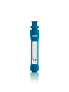 GRAV 12mm Taster with Blue Silicone Skin, Portable Glass Chillum, Front View