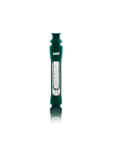 GRAV 12mm Taster with Silicone Skin in Dark Teal, front view on white background, portable design for dry herbs