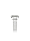 Front view of GRAV 14mm Basin Bowl in Clear, high-quality borosilicate glass for bongs, with deep bowl design.