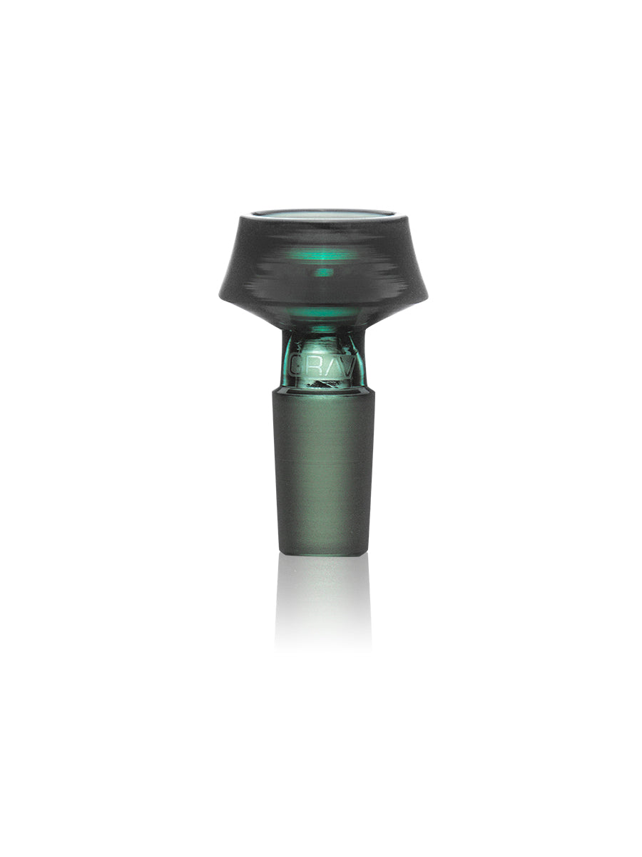 GRAV 14mm Caldera Bowl in Lake Green, front view on a seamless white background
