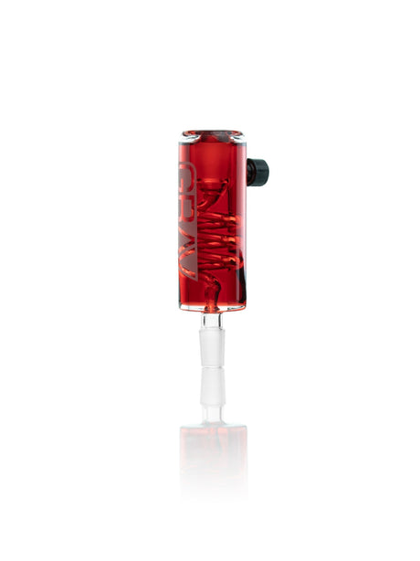 GRAV 14mm Glycerin Chiller Attachment in Red, Front View on White Background