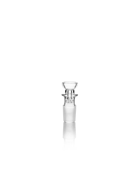 GRAV 19mm Cup Bowl in Clear Borosilicate Glass for Bongs, Front View on White Background