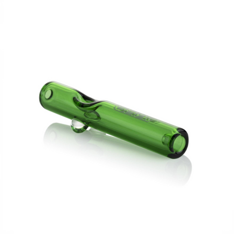 GRAV 5" Mini Steamroller in Green, Borosilicate Glass, Compact Design, Side View
