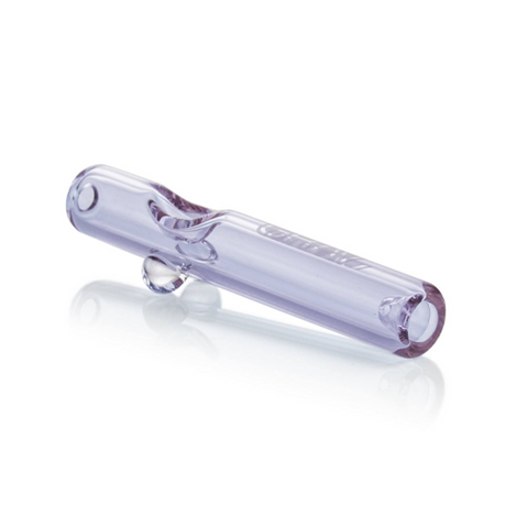GRAV 5" Mini Steamroller in Lavender, compact borosilicate glass hand pipe, side view on white background